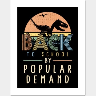 Back To School By Popular Demand Vintage Dinosaur Day One Posters and Art